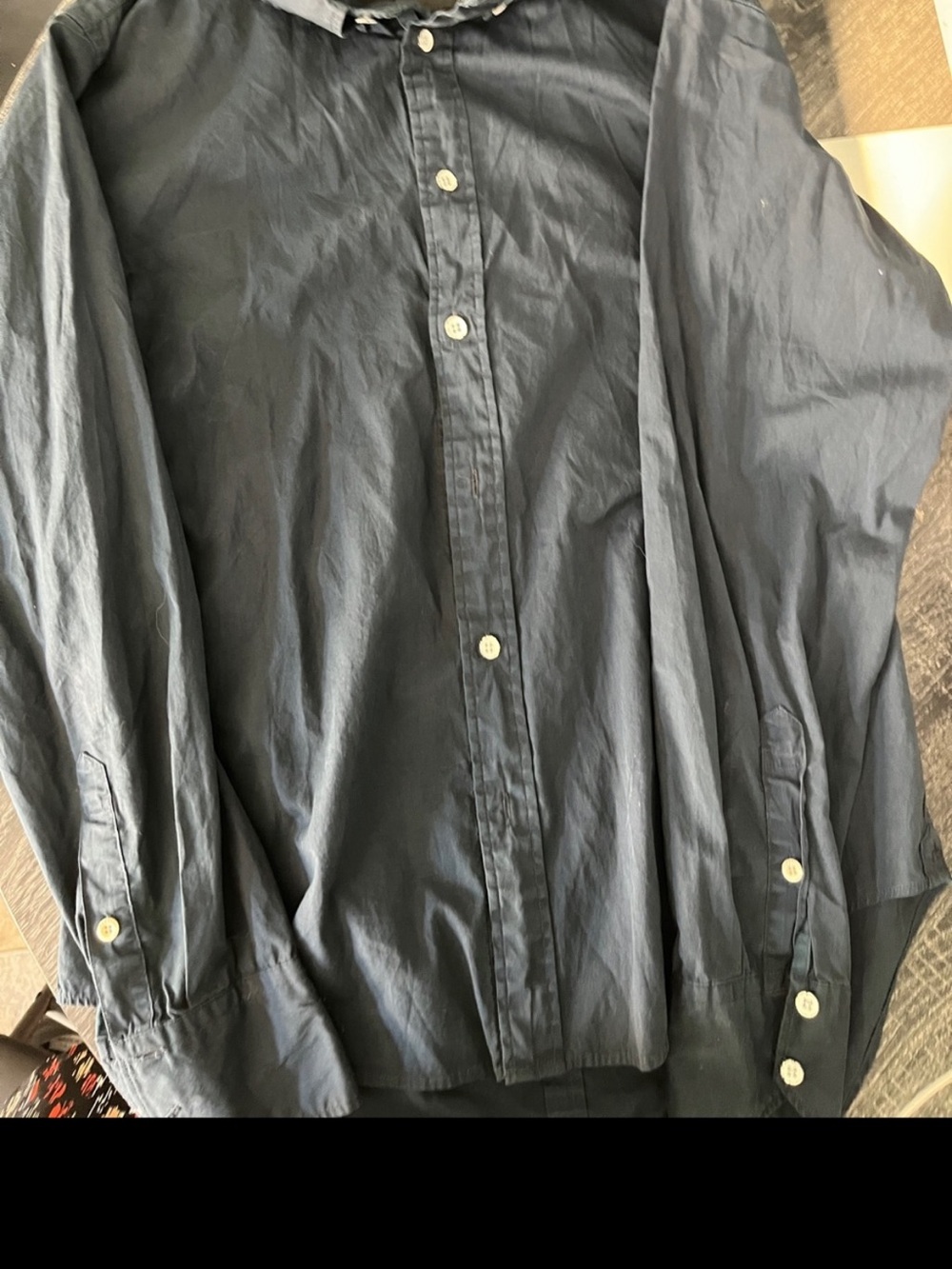 rag & bone dark navy lightweight button up shirt